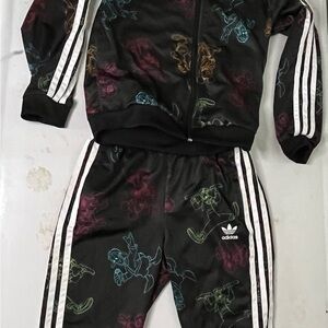 Adidas Black and White Disney Tracksuit